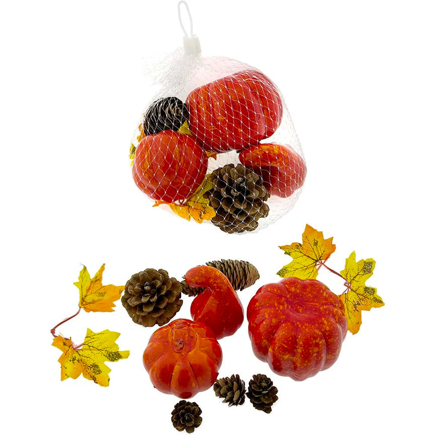 FALL DECOR 10PC NET BAG