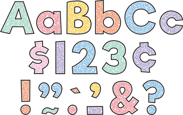 Colorful Composition 4" Everyday Letters Combo Pack