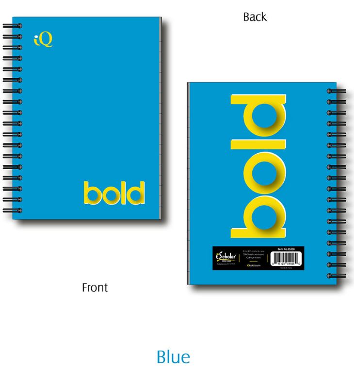iQ BOLD Fat Book College Ruled 5.5" x 4" 200 Sheets