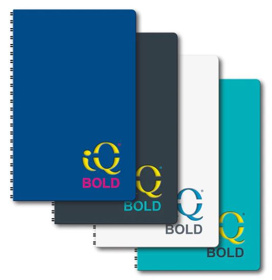 iQ BOLD Hidden Wire Notebook Narrow Ruled 8" x 5" 120 Sheets