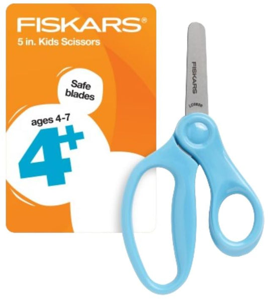Blunt-Tip Scissors 5" for Kids Ages 4-7 Turquoise