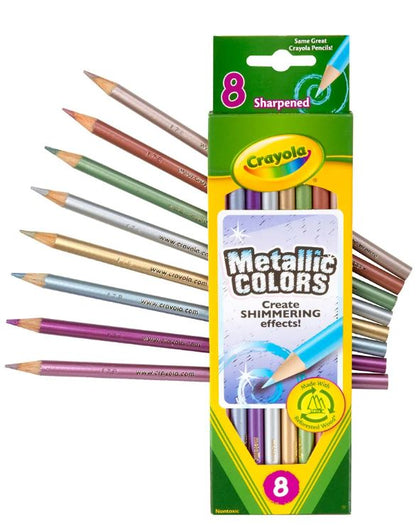 Crayola Metallic Colored Pencils Pkg. 8