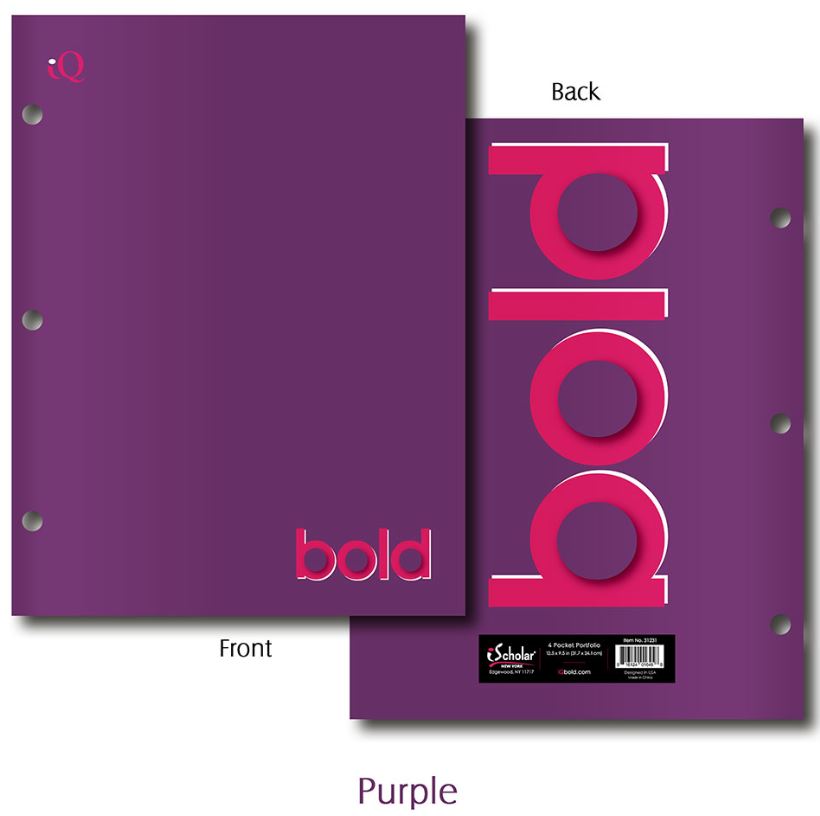 iQ BOLD 4 Pocket Paper Portfolio