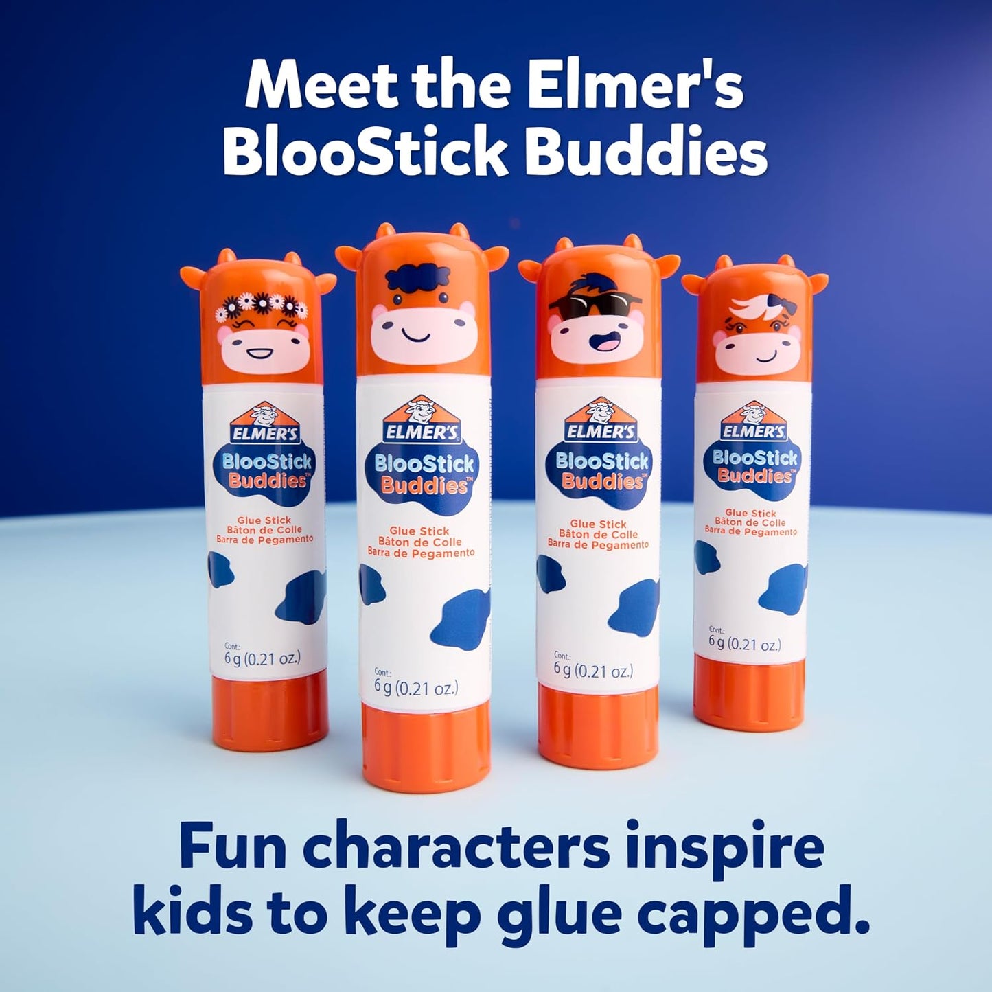 Disappearing Blue GS Elmer’s 4 CT 6G Bloostick Buddies Glue Sticks