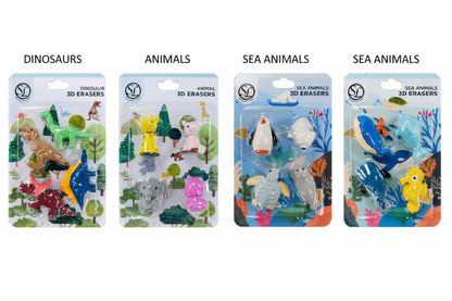 BOYS ASST 3D ERASERS PACKS