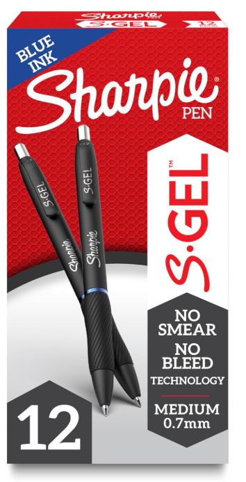 Sharpie S-Gel Pens Medium Point 0.7 mm Blue Cj. 12