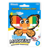 COLOR BROAD LINE JUMBO WASHABLE MARKERS PQT.8