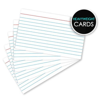 Index Cards White Ruled 3" x 5" Pkg. 100
