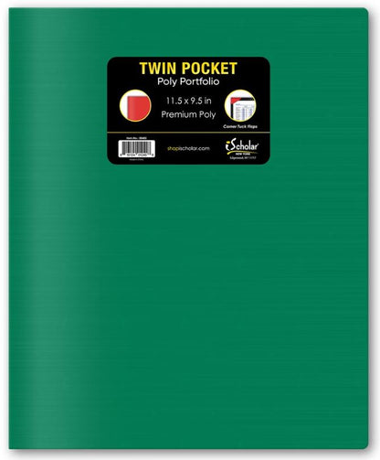 Twin Pocket Poly Portfolio No Hole Punch
