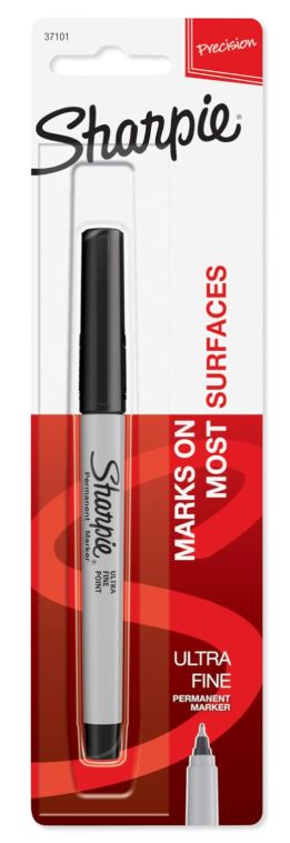 Sharpie Permanent Markers Ultra Fine Tip Black