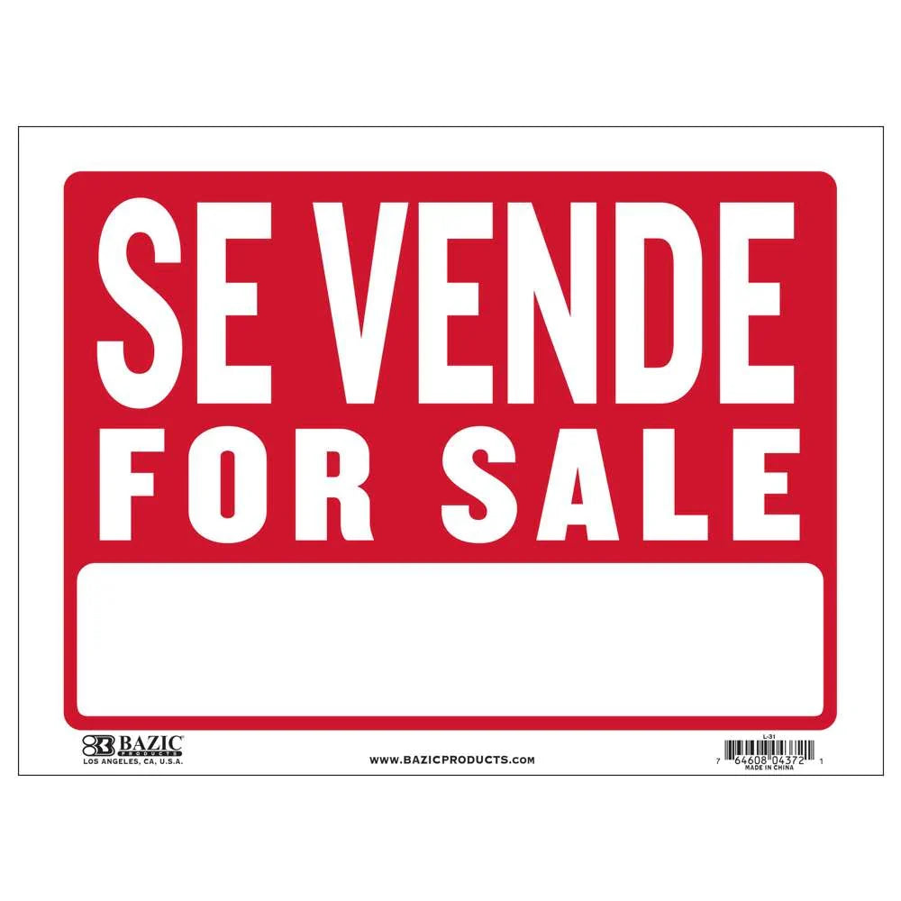 Se Vende Sign 12" X 16" - JA Riollano