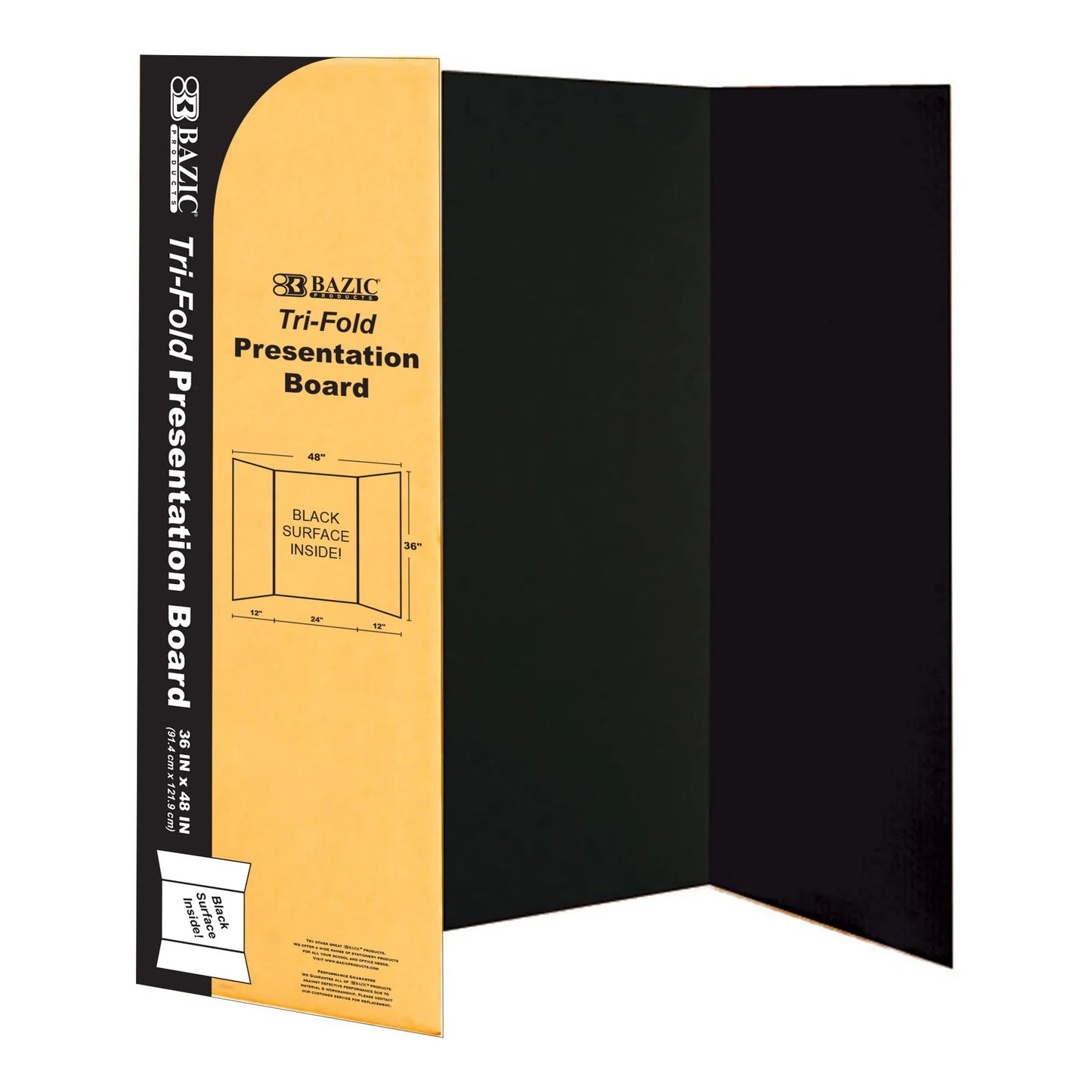 TRI-FOLD CORRUGATED PRES. BOARD BLACK 36 " X 48"