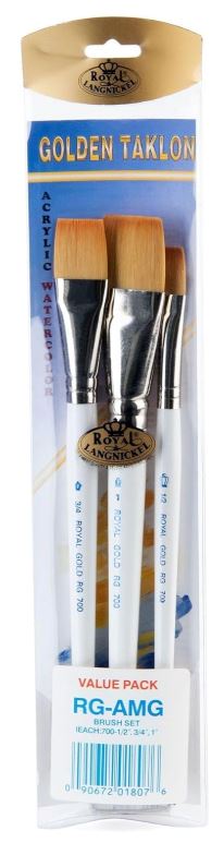 Glaze/Wash Brush Set Pkg. 3