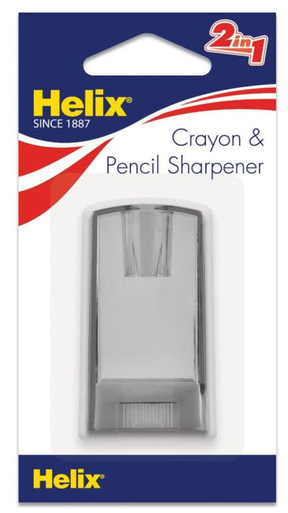 Helix Pencil and Crayon Canister Sharpener Assorted Colors