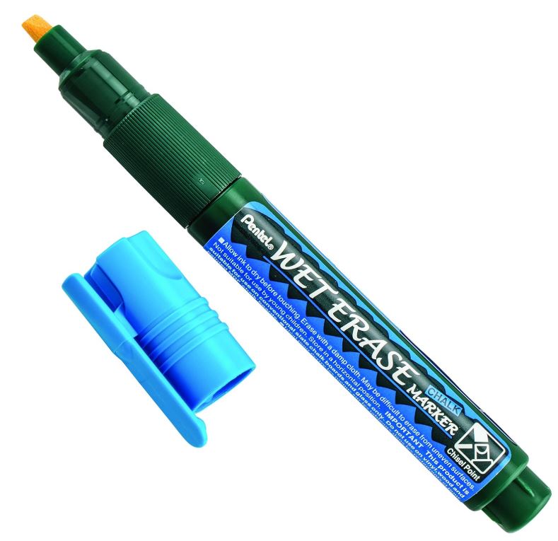 Wet Erase Chalk Marker Chisel Tip Blue Ink
