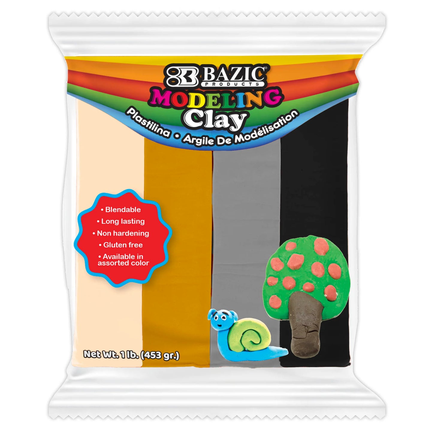 1LB 4NATURAL COLOR MODELING CLAY