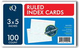 Index Cards White Ruled 3" x 5" Pkg. 100