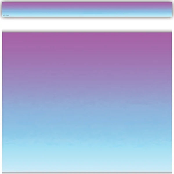 Purple and Blue Color Wash Straight Border Trim