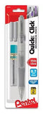 Quick Click Pop Mechanical Pencil 0.7 mm 2 Eraser Refill/Leads Assorted Barrels 4 PCS