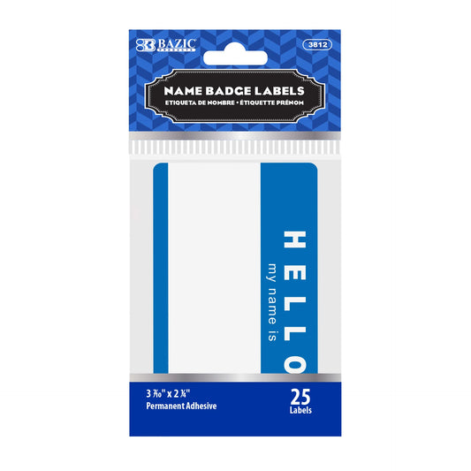 NAME BADGE LABEL HELLO MY NAME IS PQT. 24