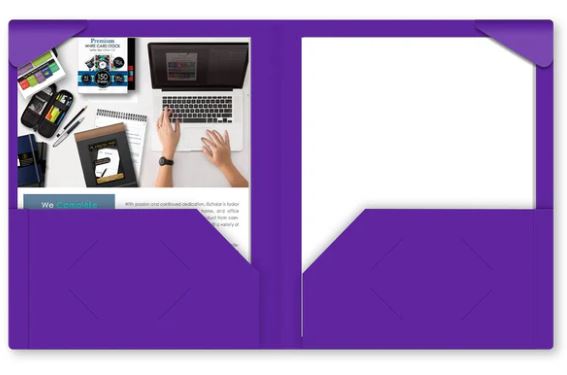 Twin Pocket Poly Portfolio No Hole Punch
