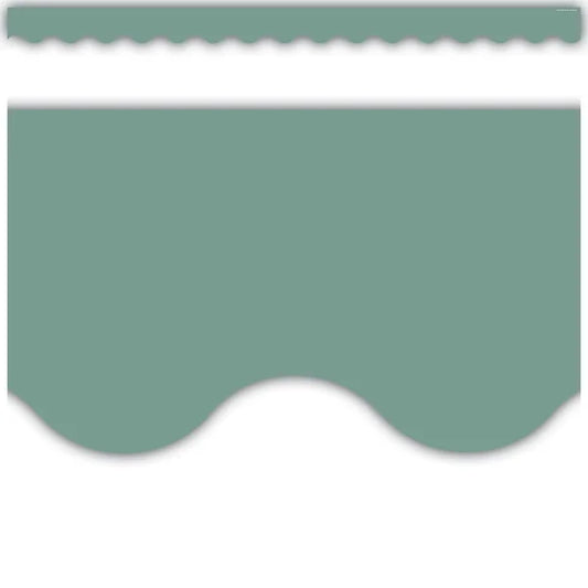 Retreat Green Scalloped Border Trim
