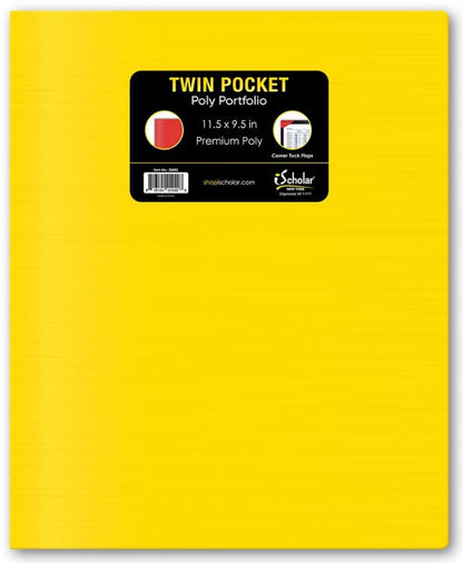 Twin Pocket Poly Portfolio No Hole Punch