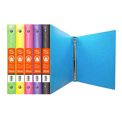 1" Swirl Poly 3-Ring Binder w/ Pocket - JA Riollano