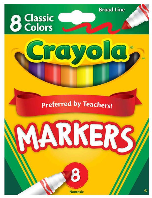 Crayola Broad Line Markers Classic Colors Pkg. 8