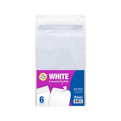 Self Seal White Envelope 6" X 9" PQT.6 - JA Riollano