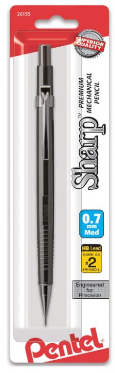 Sharp Mechanical Pencil 0.7 mm Metallic Assorted Barrels Colors