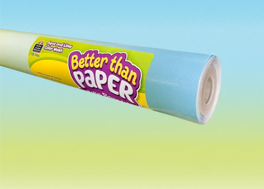 Aqua and Lime Color Wash Better Than Paper Bulletin Board Roll