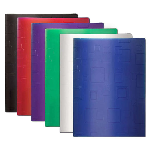 CUBIC EMBOSSED 2-POCKET POLY PORTFOLIO