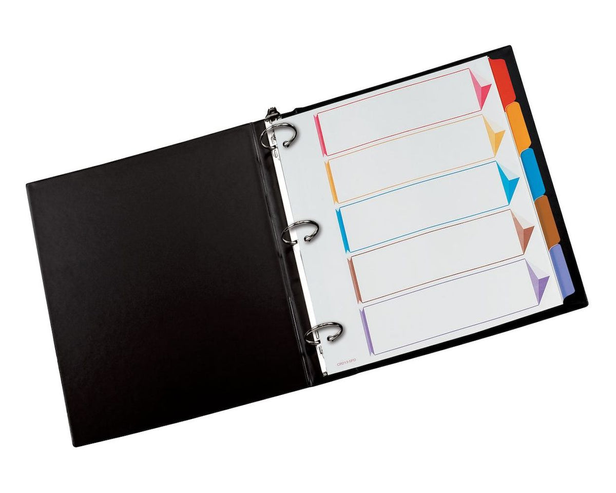 Omni-Dex Index Divider 5 Tab Assorted Colors