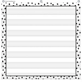 BLACK PAINTED DOTS ON WHITE 7 POCKET CHART