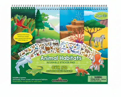 Animal Habitats Reusable Sticker Pad