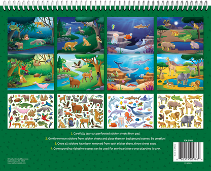 Animal Habitats Reusable Sticker Pad