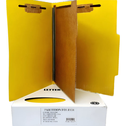 File Folder | 1 Partition | Yellow | Letter | Box/20