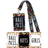 CONFETTI HALL PASS LANYARDS
