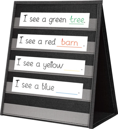 BLACK DESKTOP POCKET CHART