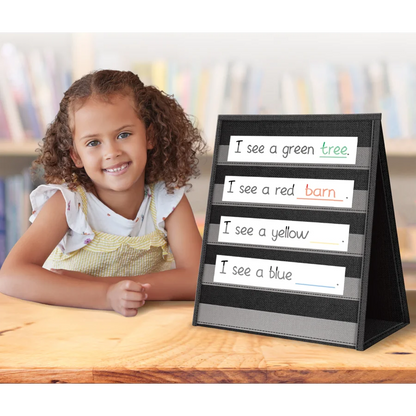 BLACK DESKTOP POCKET CHART