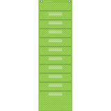 LIME POLKA DOT 10 POCKET FILE STORAGE