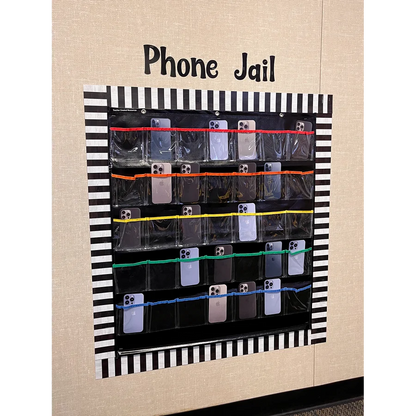 Black Storage Pocket Chart 35 Clear Pockets – imagen 4 - JA Riollano
