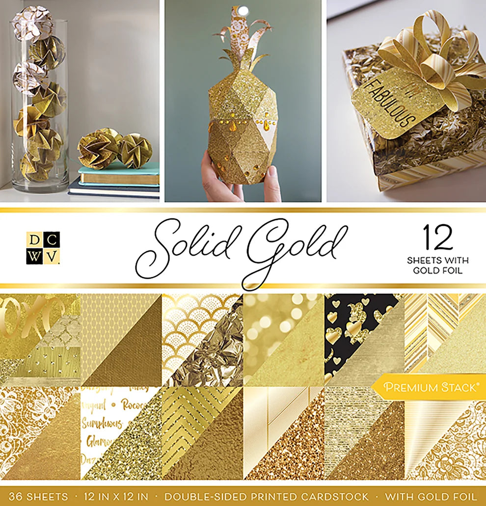 Solid Gold Cardstock Pad Foil – imagen 1 - JA Riollano