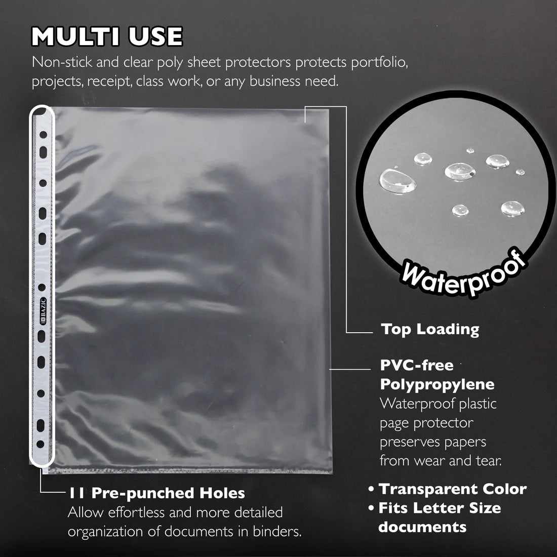 Standard Weight Top Loading Sheet Protectors (10/P