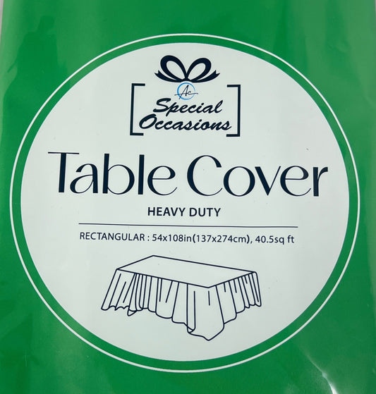 RECTANGLE HUNTER GREEN TABLE COVER