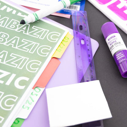 BAZIC White Paper Dividers w/ 5-Writable Color Tabs