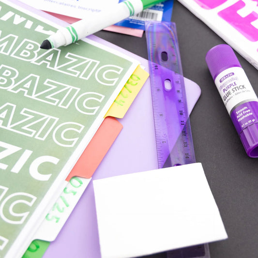 BAZIC White Paper Dividers w/ 5-Writable Color Tabs
