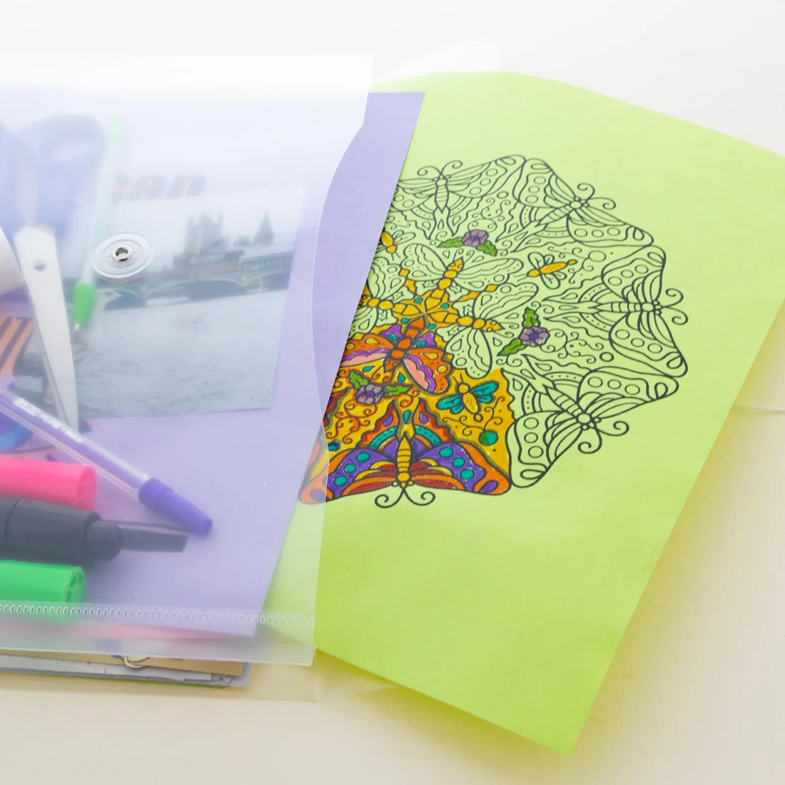 CLEAR SIDE LOADING LETTER SIZE STRING ENVELOPE