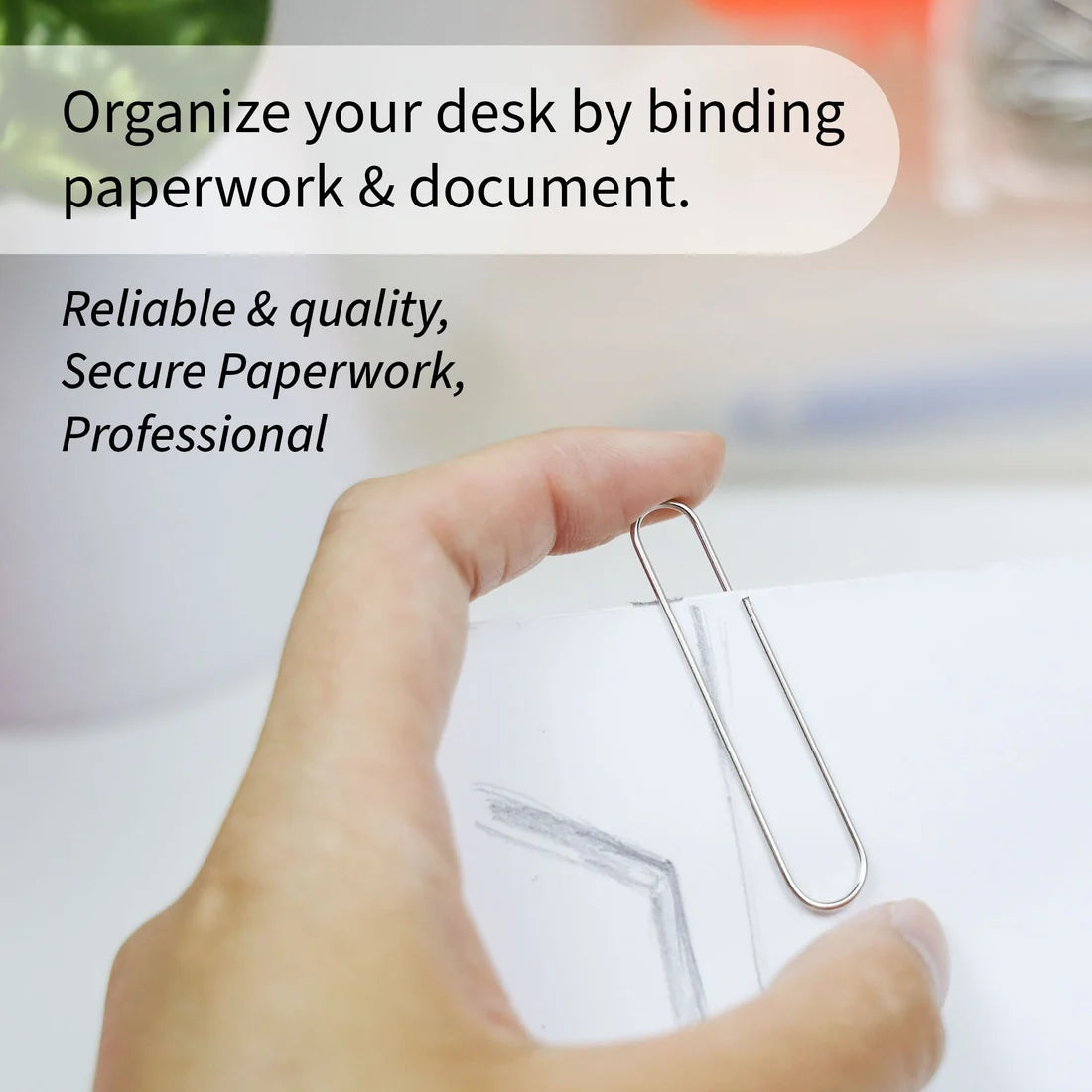 Paper Clips Jumbo Silver PQ.100